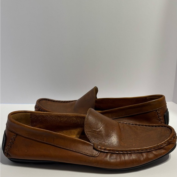 Dino Draghi Slip On Leather Loafers, Mens Size 12 - Picture 1 of 7